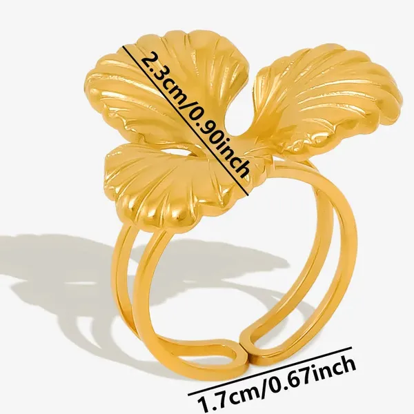 Gold_Solid_Flower_Rings_For_Women